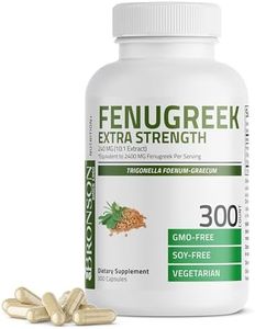 Bronson Fenugreek Seed Powder Capsules Extra Strength, Trigonella Foenum-Graecum, Non-GMO, Soy-Free, Vegetarian, 300 Capsules