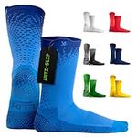 LUX Anti Slip Sport Grip Socks GripArray™ (Patented) Non-Slip Grips Technology, Blue, One Size