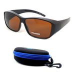 BLUE CUT Fit Over Polarized Sunglasses Solar Shield Sunglasses To Wear Over Glasses