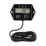 Runleader Digital Hour Meter Tachometer, Maintenance Reminder, User shutdown, Use for ZTR Lawn Mower Tractor Generator Marine Outboard ATV Motor Snowmobile and Gas Powered Equipment