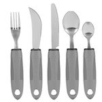 Adaptive Utensils for Hand Tremors, Arthritis and Parkinsons, Weighted Knives Fork and Spoons Stainless Steel Silverware Set, Elderly Weak Hand Grip & Handicapped Eating Utensils