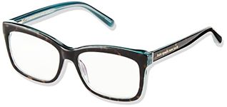 Kate Spade New York Women's Kate Spade Female Optical Style Dollie Rectangular Reading Glasses, Havana Blue/Demo Lens, 53mm, 15mm + 0