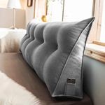 Back Cushion for Bed Support Wedge Pillow Triangular Headboard Pillow Reading Pillow Lumbar Support Cushion Waist Backrest Soft Sofa Daybed Positioning Bolster (Color : 10, Size : 120x50x20cm)