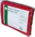 Safety First Aid Group HypaGuard Red Cotton Blanket (100% Cotton) - 150 cm x 200 cm