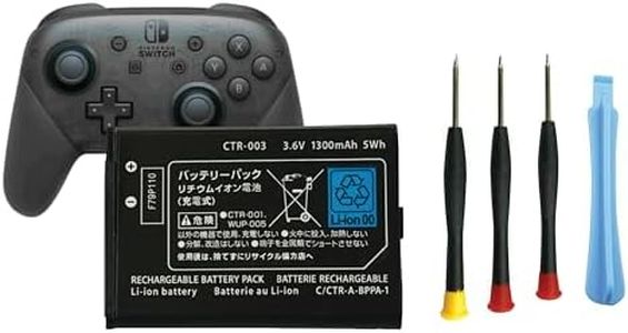 WirelessFinest Battery CTR-003 Replacement for Nintendo Switch Pro Controller HAC-013 Fix Dead Power Issue + Tool