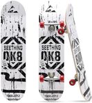 JAOTREL Complete Skateboard for Beginners & Pros | 5” Polished Aluminum Trucks, ABEC5 Bearings, Non-Slip Grip Tape | Graphic Skateboard Deck for Kids, Adults, Men & Women