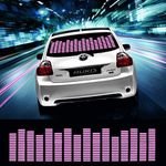 DIYAH Auto Sound Music Beat Activated Car Stickers Equalizer Glow LED Light Audio Voice Rhythm Lamp 90cm X 25cm / 3FT X 5/6FT (Pink)