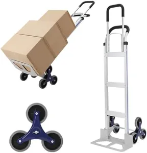 GarveeTech Hand Truck 650 Lb Capacity with Strong & Lightweight Construction, Large Weight Capacity, and Triangle Wheel Stair Climber