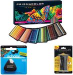 Prismacolor Colored Pencils Box of 150 Triangular Scholar Pencil Eraser and Premier Sharpener (1800059+VE99016+1774265)