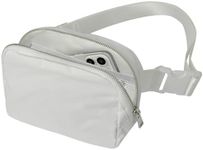 NGIL Mini Belt Bag for Women Crossbody Pack Workout Traveling Running Hiking Waist Bag with Adjustable Strap(White)