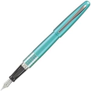 PILOT MR Retro Pop Collection Fountain Pen in Gift Box, Turquoise Barrel with Dots Accent, Fine Point Stainless Steel Nib, Refillable Black Ink (91436)