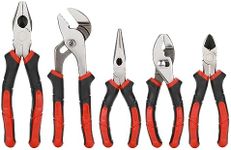 Mayouko 5PCS Pliers Set, 8 Inch Groove Joint Pliers, 6 Inch Long Nose, 6 Inch Slip Joint, 6 Inch Diagonal Cutting, 7 Inch Linesman Pliers, Pliers Set for DIY&Home