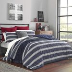 Nautica - Queen Duvet Cover Set, Cotton Reversible Bedding with Matching Shams, Stylish Home Decor (Craver Navy, Queen)