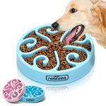 Nobleza 1 Pack Slow Feeder Dog Bowl Large, 20.4cm/8.03in Dog Food Bowl, Dog Bowls to Slow Down Eating, Dog and Cat Slow Feeder Bowl, Pet Puppy Slow Feeder Bowl, Anti-Gulp Slow Feeding Dog Bowl, Blue