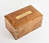 Wood cremation ashes casket for adult body Large funeral memorial wooden urn option to personalise