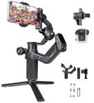 FeiyuTech Scorp Mini 3 Gimbal Stabilizer for iPhone, Built-in AI Tracker 3-Axis Smartphone Gimbal, Phone Stabilizer with Cooling Fan and Integrated Grip Design, Touch Screen, 2KG(4.41lb) Payload