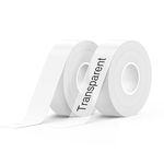 SUPVAN E10 and E16 Label Maker Tape Adapted Label Print Paper Refill Size 2 Packs White Continous 15mm x 6m Thermal Laminated Waterproof Self-Adhesive Multipurpose Labeling Tape Replacement