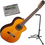 Takamine GC5CE-NAT Acoustic Electric Classical Cutaway Guitar w/Cloth and Stand