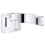 GROHE 41049000 Selection Double Robe Hook, Starlight Chrome