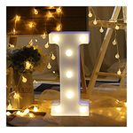 Hotsellhome LED Alphabet Letter Lights Light Up Warm White Night Light Plastic Letters Numbers Standing for Home Party Bar Wedding Festival Birthday Decorations Xmas Gifts (I)