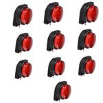 APSMOTIV 10PCS LED Side Marker Lights, 12V Waterproof Trailer Marker Light Red Universal Clearance Lights Surface Mount for Trucks Trailer RV Camper Boat Marine