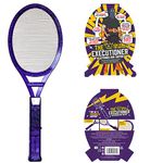 The Executioner Coloured Mosquito, Fly, Wasp, Bug, Insect Swatter/Killer and Bug Zapper Racket Single Layer for Most Efficient Zapping Indoor Outdoor Long Handle (Purple)