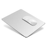 VAYDEER Hard Silver Metal Aluminium Mouse Pad Mat Smooth Magic Ultra Thin Double Side Mouse Mat Waterproof Fast and Accurate Control for Gaming and Office(Small 9.05X7.08 Inch)