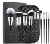 DUcare Makeup Brushes with bag, 10Pcs Premium Synthetic Kabuki Makeup Brush Set