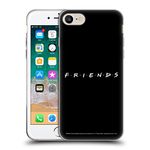 Head Case Designs Officially Licensed Friends TV Show Black Logos Soft Gel Case Compatible With Apple iPhone 7/8 / SE 2020 & 2022