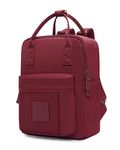 HotStyle BESTIE+ 12" Small Backpack Purse for Women, Mini Square Bookbag Cute for Work, Travel, Everyday, Maroon