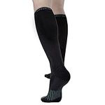 Copper Fit womens Ice Menthol Infused Compression Socks, Black, Small-Medium US