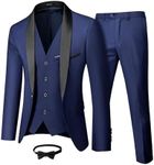 MY'S Mens 3-Piece Suit Shawl Lapel 