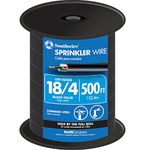 Southwire 49276945 500 ft. 18/4 Black Solid Copper UL Burial Sprinkler System Wire