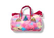 BellaStella Fancy Cute Duffel Bag Travel Gym Sports Gymnastics Dance Classes Bag for Kids Pack of 1 Pc (Unicorn Fur Bag)