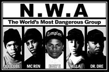 NWA - Group Shot - Black and White Hip Hop Poster 11x17inch 28x43cm