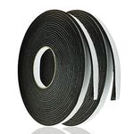 Adhesive Foam Tape Weather Strip for Doors Sticky Foam Strip Insulation Soundproofing Tape Single Sided Closed Cell Foam Tape 1/8 Inch Thick x 1/2 Inch Wide,2 Rolls