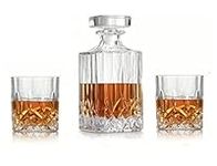 Whiskey Decanter and Glass Set,Eleg