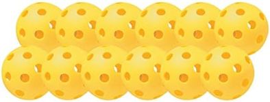 Champion Sports 9" Hollow Plastic Baseballs - Athletic Baseball Equipment - Regulation Size Balls - Fun for All Ages - Lightweight/Durable - Pack of 12 Yellow