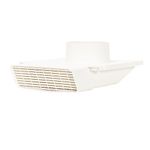 PreVent-It Soffit Vents 4 Inch - Only Design that Prevents Moist Air from Re-entering Home, Under Eave Exterior Vents for Bathroom Exhaust Fan, Screws Included, White, 1-Pack