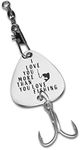 CJ&M I Love You More Than You Love Fishing Fishing Lure- Gift For Him Men's Fishing Lure Gift Wedding Gift Idea I Love You Lure Valentines Day Gift for Husband Boyfriend,Fisherman Gift