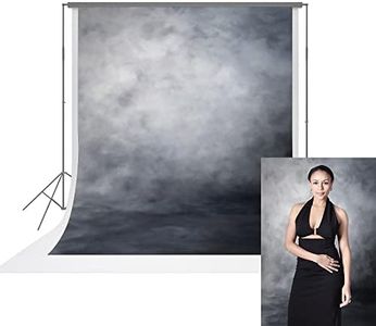 UrcTepics 5x7ft Pro Microfiber Gray Painted Canvas Photo Backgrounds Abstract Gray Photographer Backdrop Studio Prop Yearbook Backdrop Senior Portrait Backdrop Fabric Backgrounds for Photography