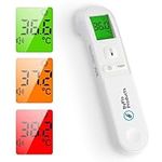 ByFloProducts, Thermometer Adult and Baby, Forehead Digital Thermometer, Infrared Touchless Temperature Thermometer Gun, Temperature Memory and Fever Alarm, Easy to Use 1 Second Reading Temperature