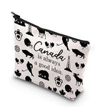 Canada Travel Gift Canada City Skyline Canada is Always A Good Idea Zipper Pouch Makeup Bag (Canada CA)