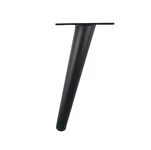 Krishna Sales Agency Metal Furniture Glossy Legs, 4 Pcs Furniture Feet Modern Style Sofa Legs, Heavy Duty Legs for Cabinet, Cupboard, Table, Sofa, Couch Chair Screw Included (Black-6 Inch)