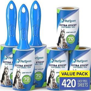 PetLovers Lint Rollers for Pet Hair Extra Sticky 420 Sheets - Lint Remover for Clothes