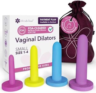 Intimate Rose Small 4-Pack Silicone Dilators for Women & Men, Sizes 1-4