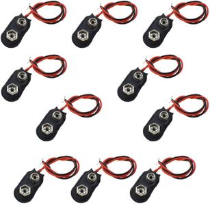 10pcs 9V Battery Snap Connector, 9 Volt Battery Button Clips Connector, Buckle Ends Wire Leads Plastic Housing