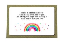 Rainbow Sentimental Gift Hope Love Strength Wallet Card Thinking Of You Friendship Present (Me To You)