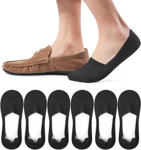 Caldodo Mens Invisible Trainer Socks 9-11, No Show Socks Women Non Slip Nylon Hidden Shoe Socks Lightweight for Summer, 6 Pairs