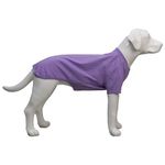 lovelonglong 2019 Pet Clothing Costumes Puppy Dog Clothes Blank T-Shirt Tee Shirts for Large Medium Small Dogs 100% Cotton Violet XXXL